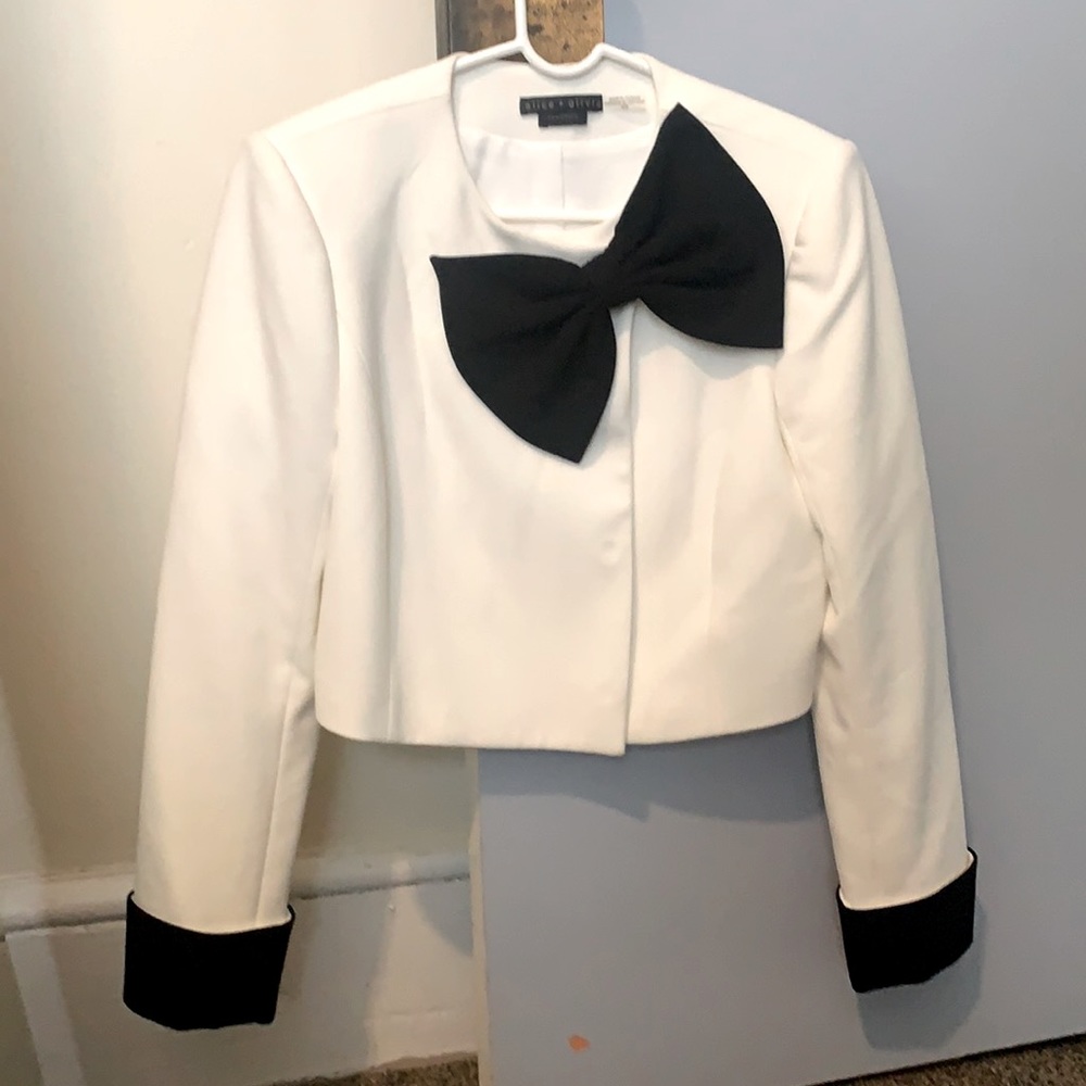 Alice+Olivia M bolero jacket w/ bow like new